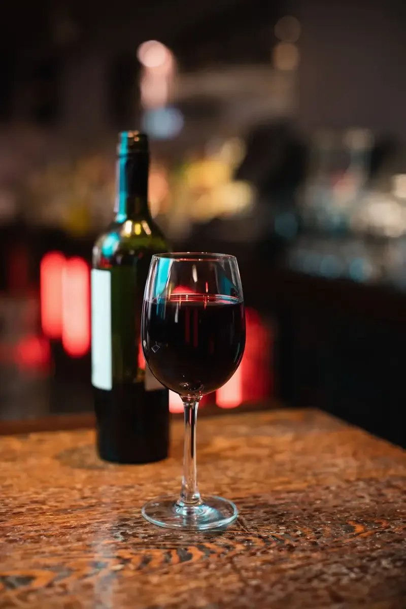 Taça de vinho tinto